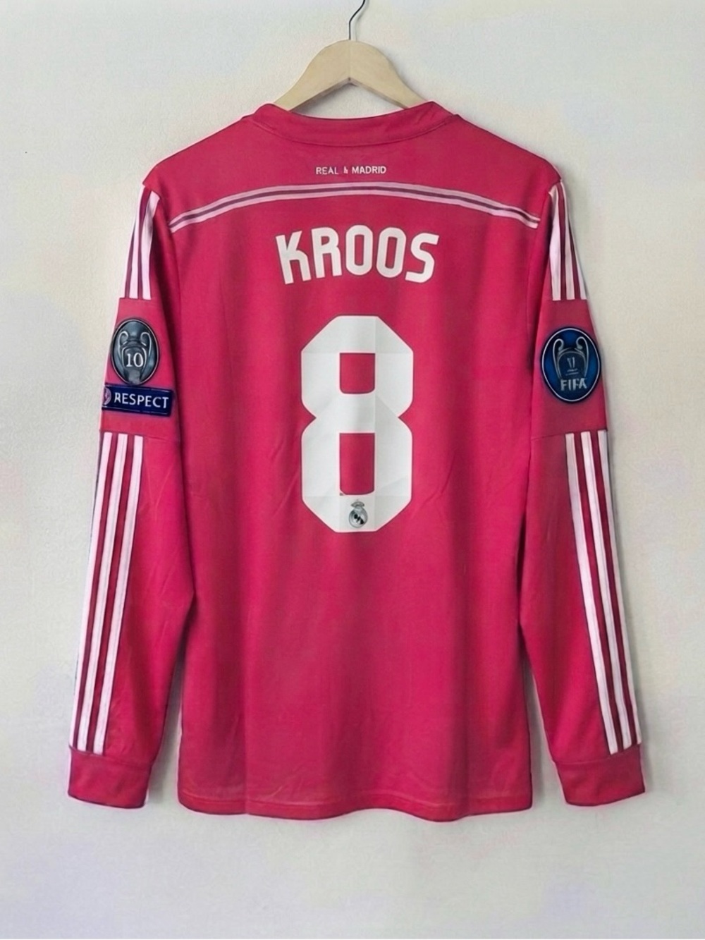 Kroos #8  Real Madrid 14/15 UCL Jersey Pink Size Medium
